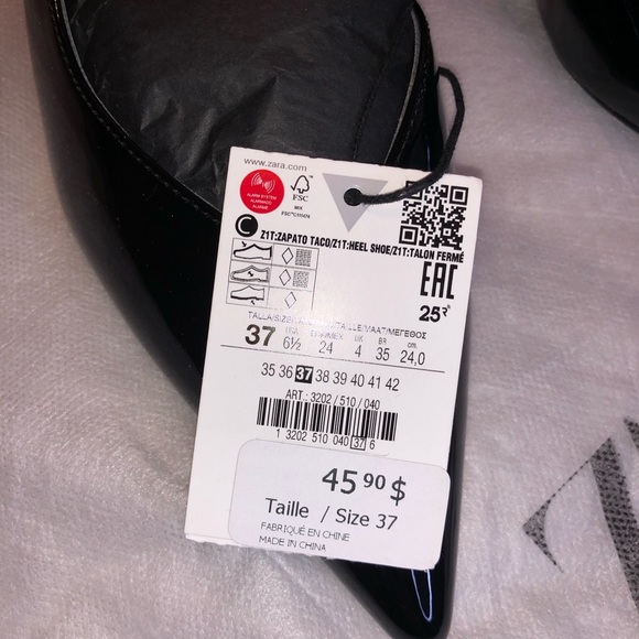 zara black pointed heels - Picture 8 of 9